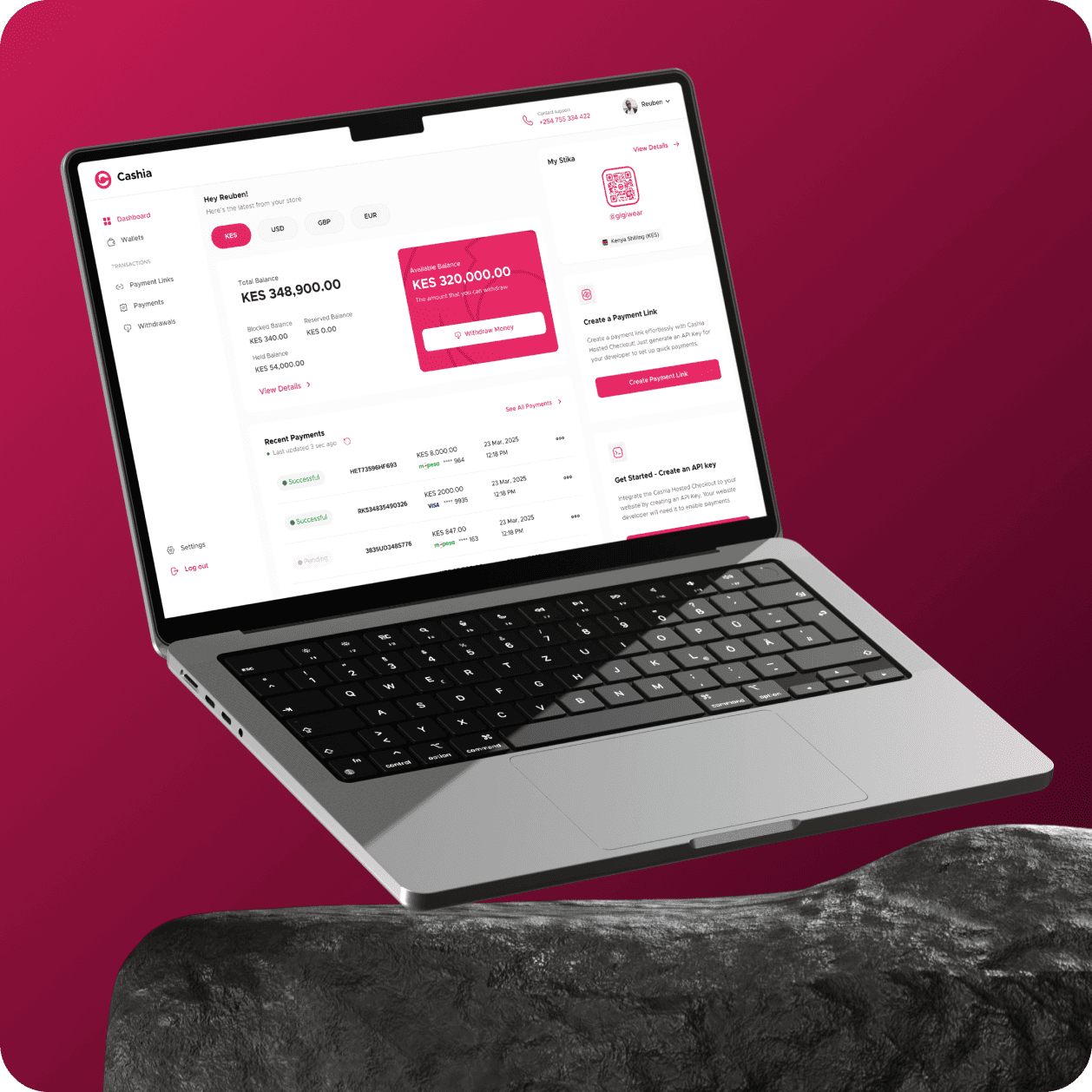 Cashia Payments Dashboard